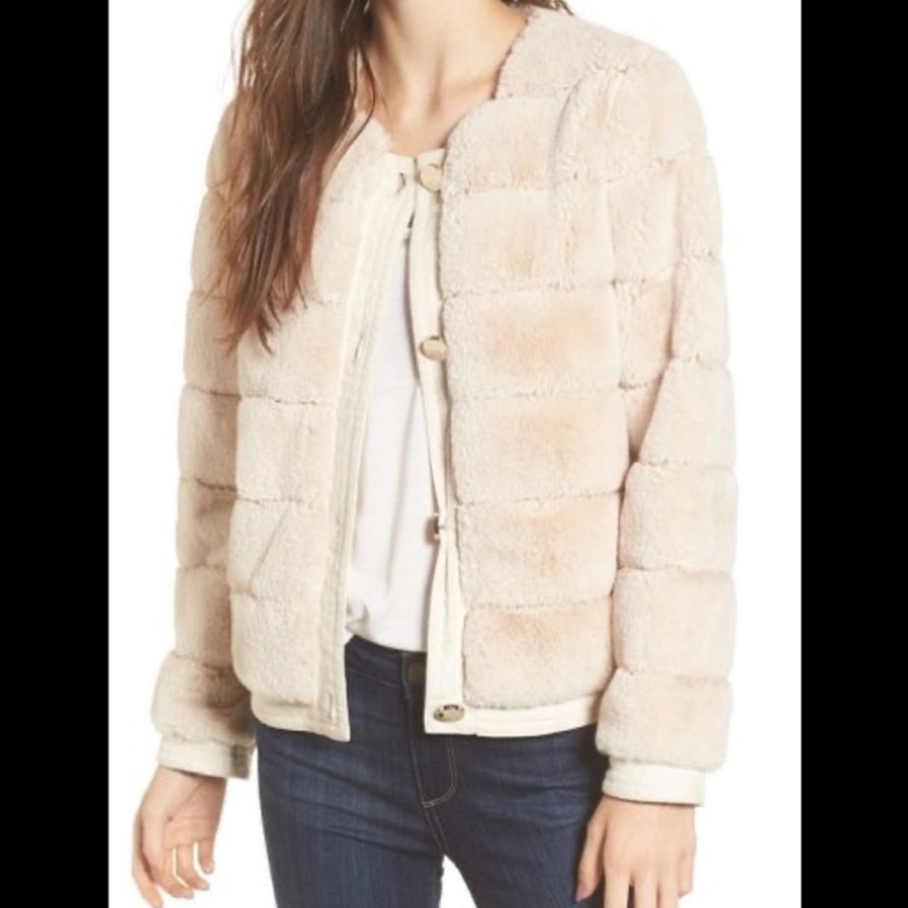 Eliza J Faux Fur Jacket